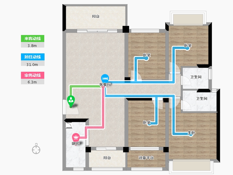 湖北省-武汉市-天屿湖-107.94-户型库-动静线