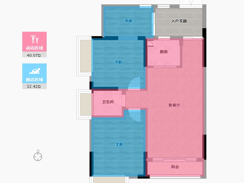 广西壮族自治区-桂林市-和欣西堤春天-70.15-户型库-动静分区