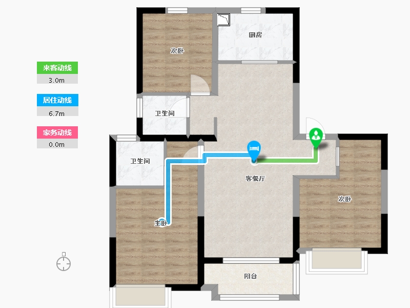 山东省-济南市-保利城-86.61-户型库-动静线