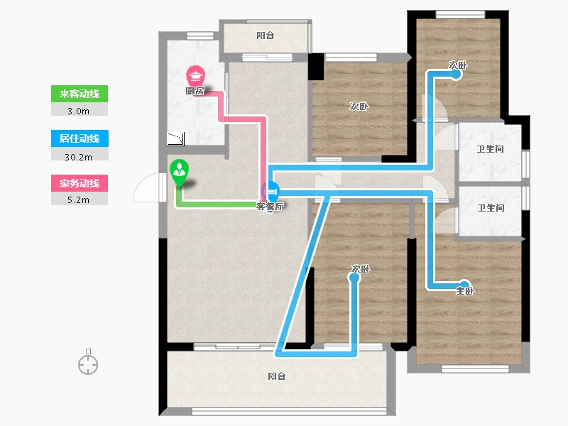 福建省-泉州市-金茂阳光城檀悦-101.00-户型库-动静线