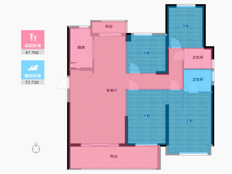 福建省-泉州市-金茂阳光城檀悦-110.18-户型库-动静分区