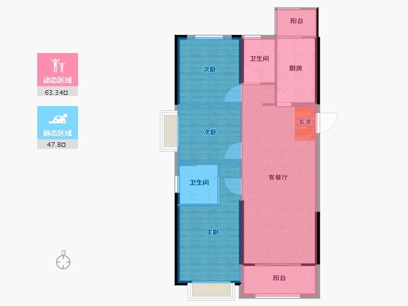 山东省-威海市-利群悦澜名邸-101.60-户型库-动静分区