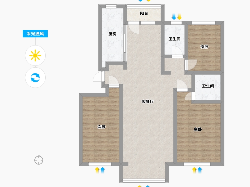 河北省-承德市-华墅庄园-92.99-户型库-采光通风