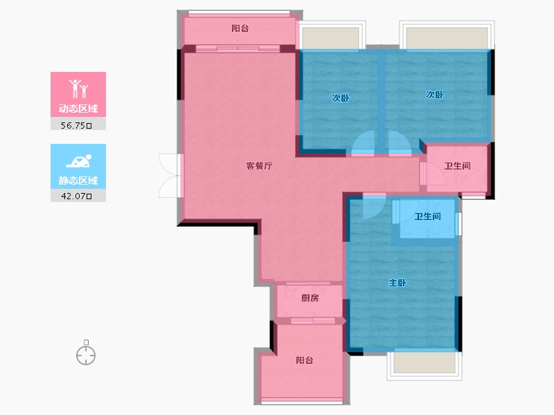 广西壮族自治区-桂林市-和欣西堤春天-87.49-户型库-动静分区