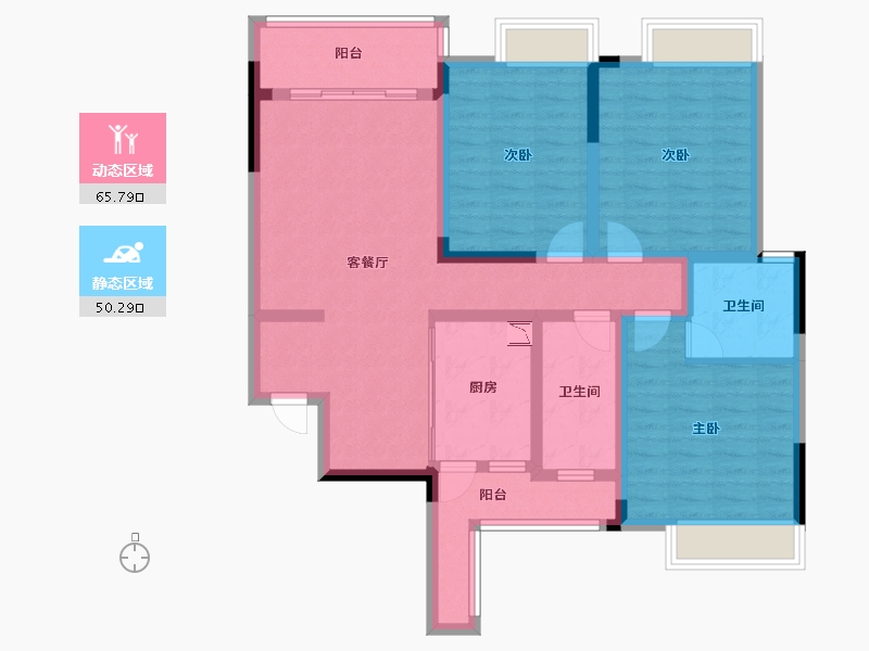 广西壮族自治区-桂林市-和欣西堤春天-102.05-户型库-动静分区