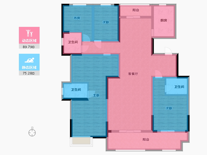 江苏省-镇江市-景泉印象-147.20-户型库-动静分区