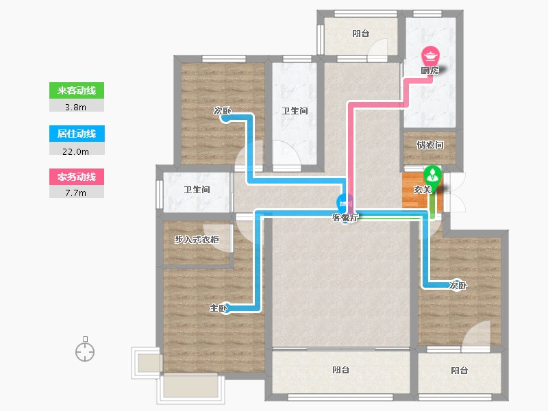 山东省-威海市-华田・世昌名都-117.88-户型库-动静线