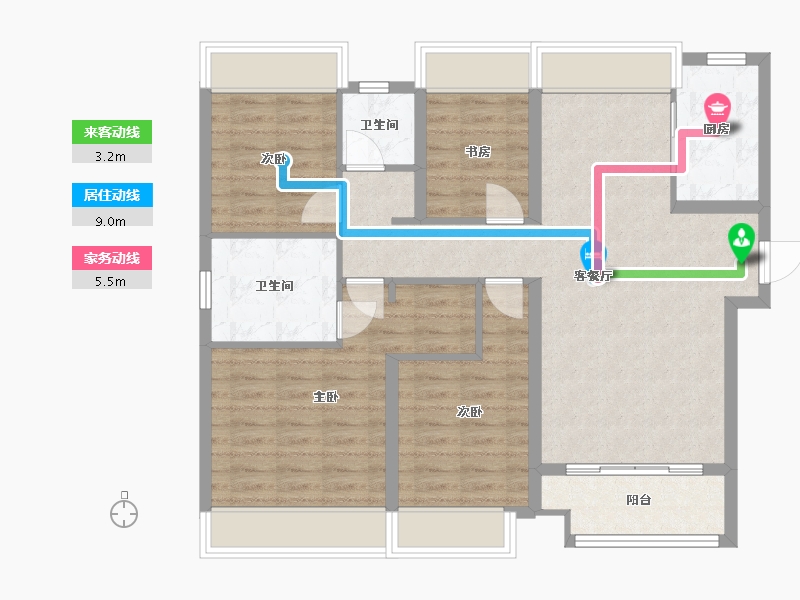 湖北省-武汉市-华发中城荟-93.29-户型库-动静线