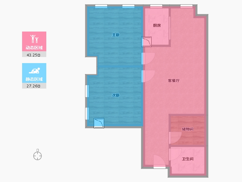 湖北省-武汉市-万福国际广场-63.04-户型库-动静分区