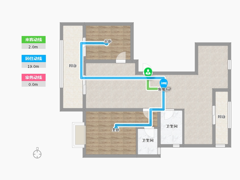 浙江省-宁波市-北仑港宁府-92.96-户型库-动静线