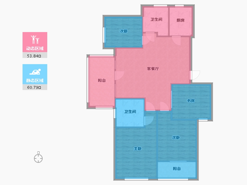 浙江省-杭州市-嘉丰万悦城-104.76-户型库-动静分区