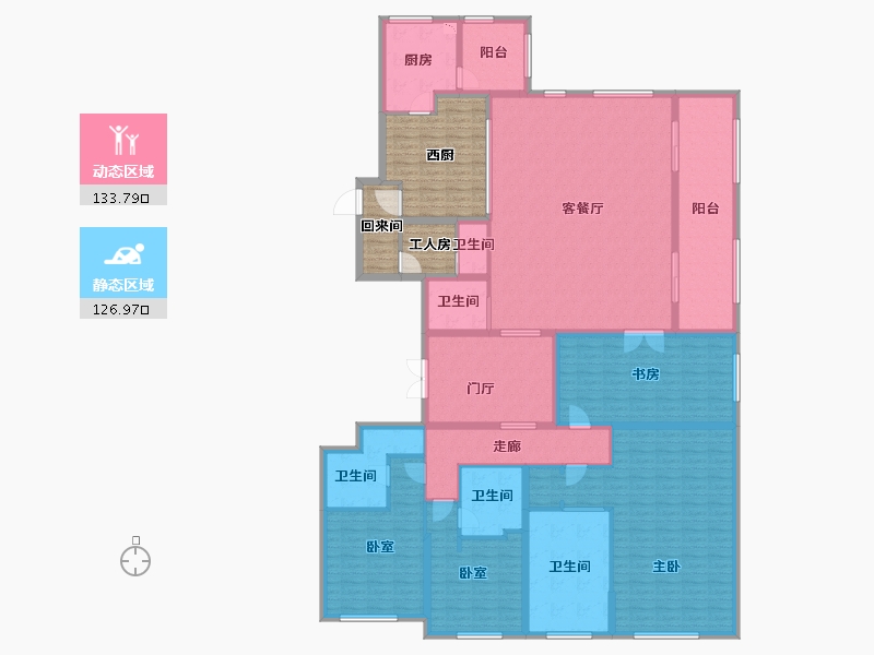 上海-上海市-融创外滩壹号院-262.50-户型库-动静分区