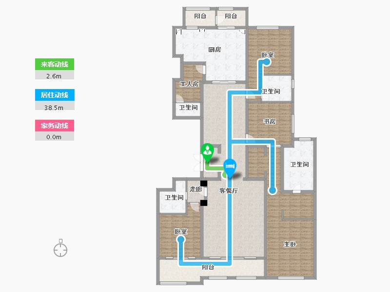 上海-上海市-融创外滩壹号院-231.64-户型库-动静线