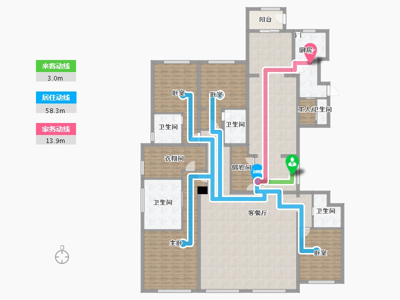 上海-上海市-融创外滩壹号院-267.55-户型库-动静线