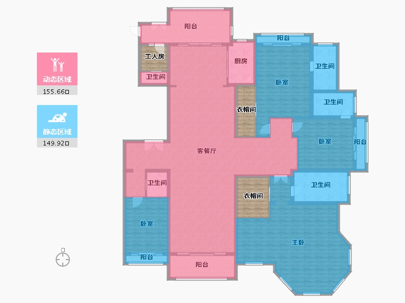 上海-上海市-上海星河湾二期-298.88-户型库-动静分区