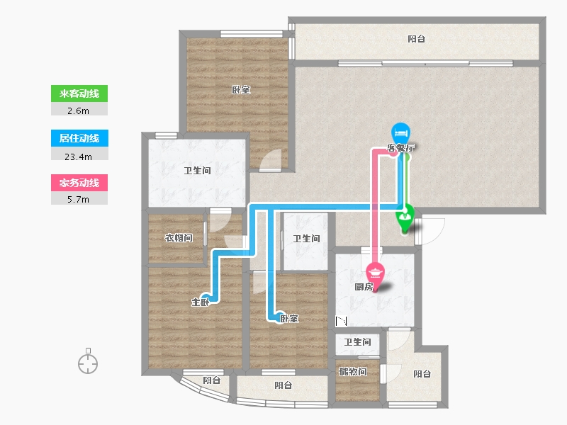 上海-上海市-百汇园二期-144.41-户型库-动静线