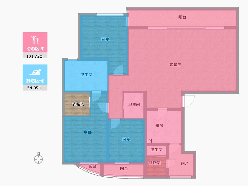 上海-上海市-百汇园二期-144.41-户型库-动静分区