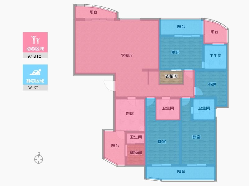 上海-上海市-百汇园二期-167.23-户型库-动静分区