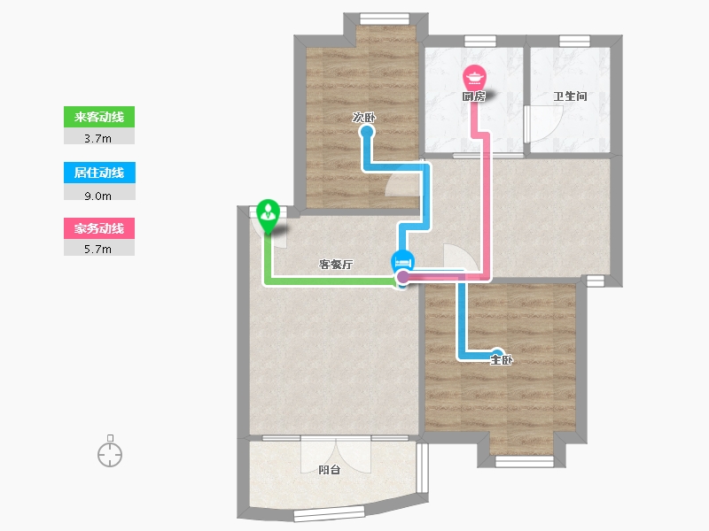 广东省-广州市-广州亚运城-60.58-户型库-动静线