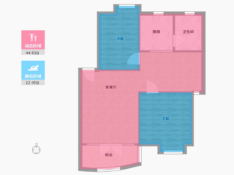 广东省-广州市-广州亚运城-60.58-户型库-动静分区