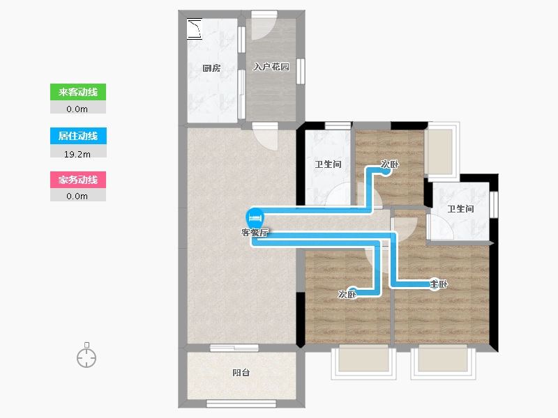 广东省-佛山市-ICC碧桂园三龙汇-70.41-户型库-动静线