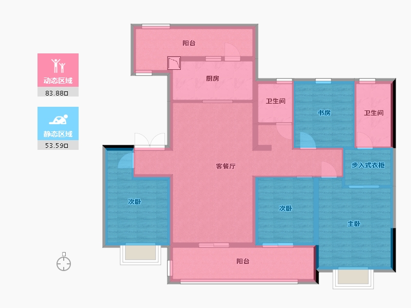 四川省-成都市-旭辉金科棠府-122.74-户型库-动静分区