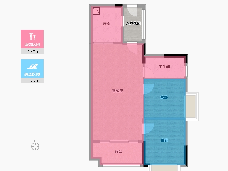 广东省-广州市-金时花园-64.77-户型库-动静分区