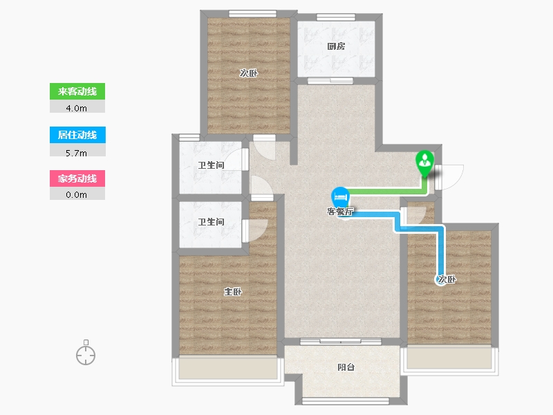 山东省-潍坊市-朐悦留园-96.86-户型库-动静线