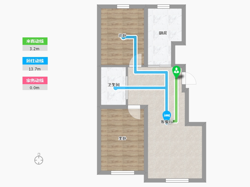 吉林省-长春市-万龙建阳府-55.67-户型库-动静线