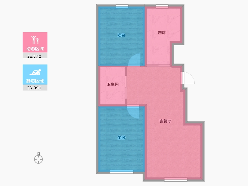 吉林省-长春市-万龙建阳府-55.67-户型库-动静分区