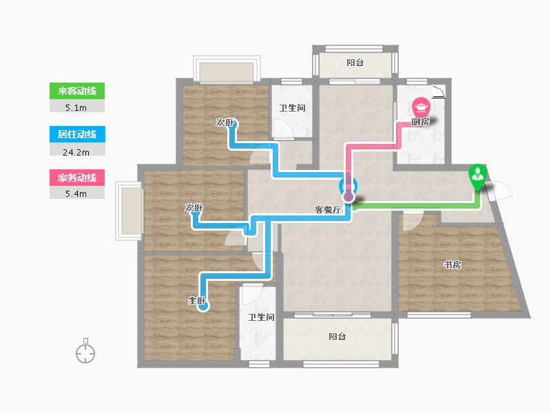 江西省-吉安市-松泰・国宾府-117.34-户型库-动静线