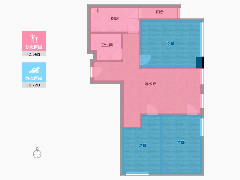 湖北省-武汉市-奥山世纪城-72.44-户型库-动静分区