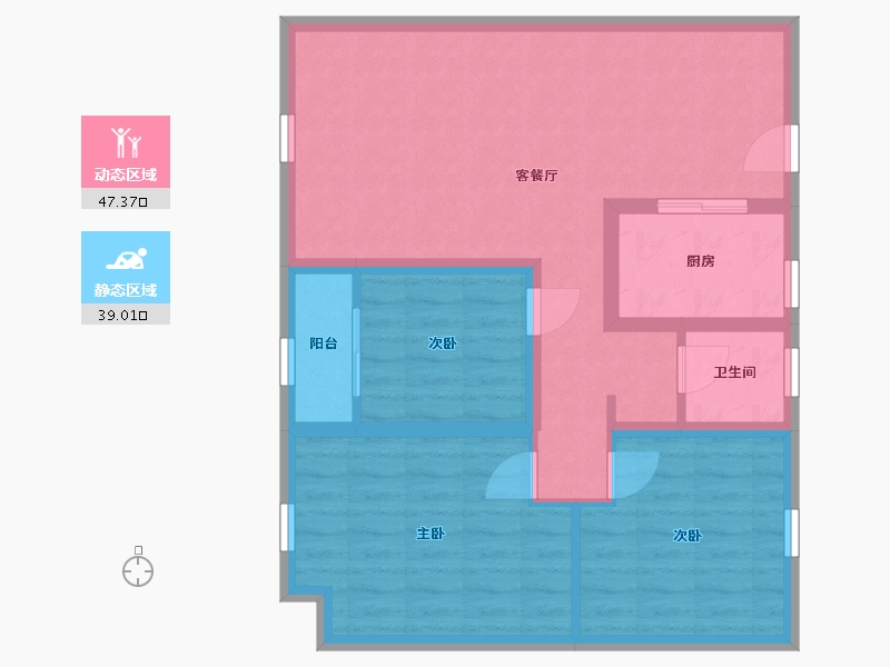 山东省-青岛市-中杰时代公馆-76.83-户型库-动静分区