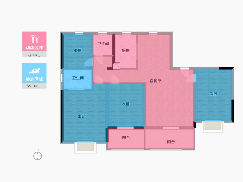 浙江省-丽水市-景宁顺生翡翠湾-110.18-户型库-动静分区