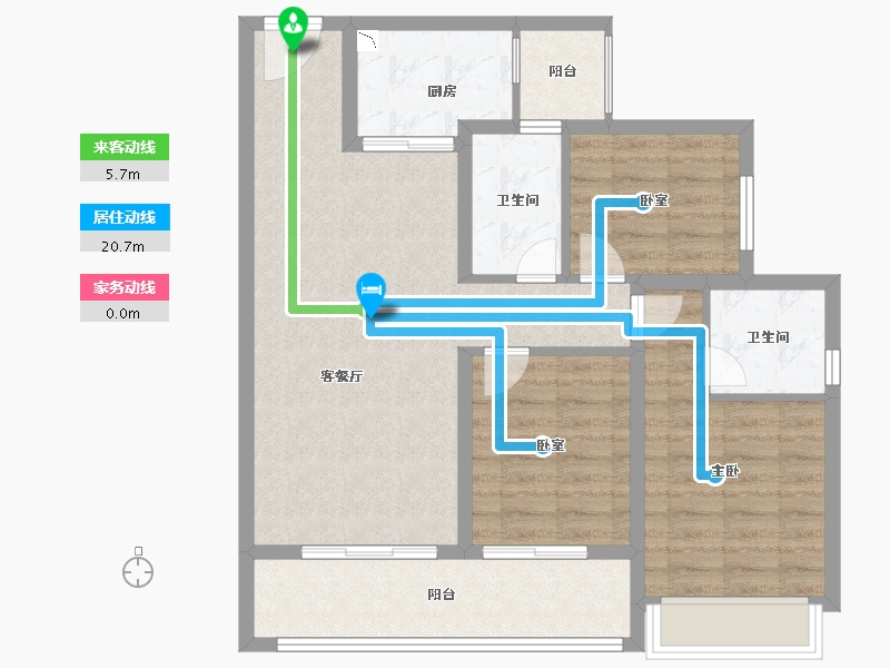 四川省-成都市-中海天府里-85.97-户型库-动静线