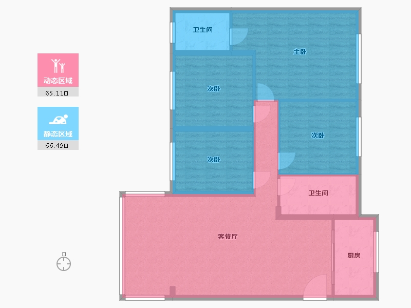 贵州省-安顺市-清馨雅园-120.00-户型库-动静分区