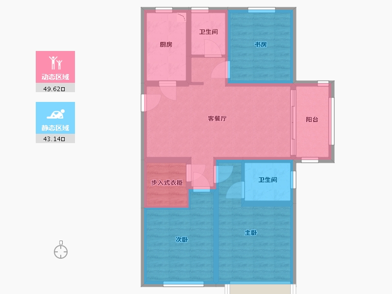 山东省-青岛市-中高名人国际花园-81.58-户型库-动静分区