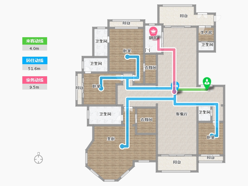 上海-上海市-上海星河湾二期-298.79-户型库-动静线