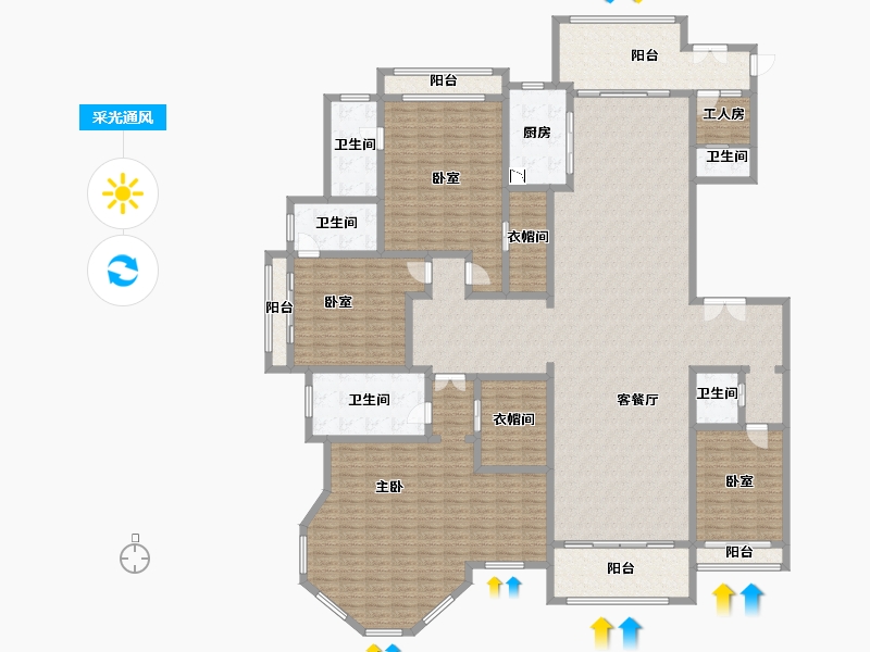 上海-上海市-上海星河湾二期-298.79-户型库-采光通风