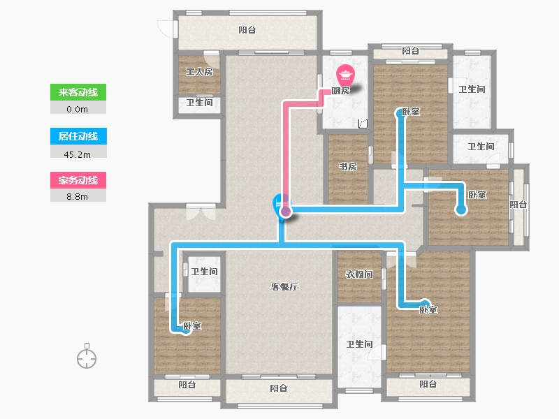 上海-上海市-上海星河湾二期-256.80-户型库-动静线