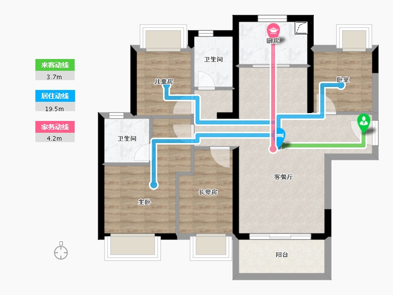 广东省-深圳市-保利悦公馆-74.42-户型库-动静线