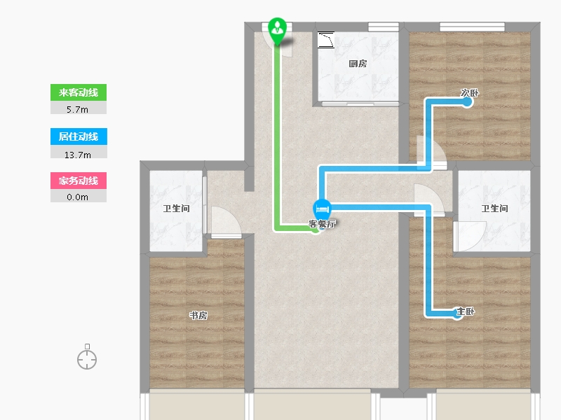 吉林省-长春市-青阳华府-77.01-户型库-动静线