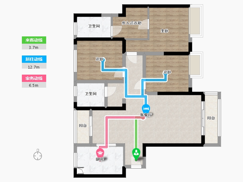 安徽省-六安市-恒远皋城王府-95.09-户型库-动静线