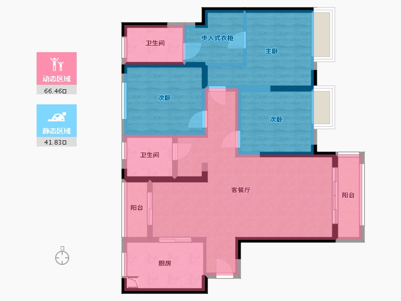 安徽省-六安市-恒远皋城王府-95.09-户型库-动静分区