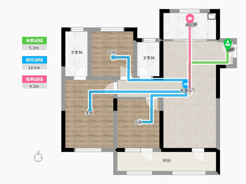 山东省-德州市-力高雍泉府-83.63-户型库-动静线