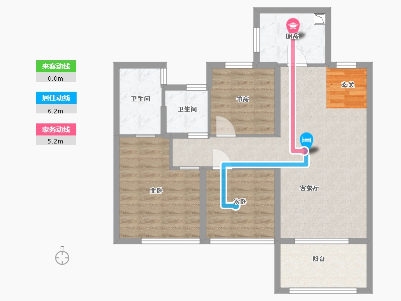 山东省-威海市-云星公园华府-82.40-户型库-动静线