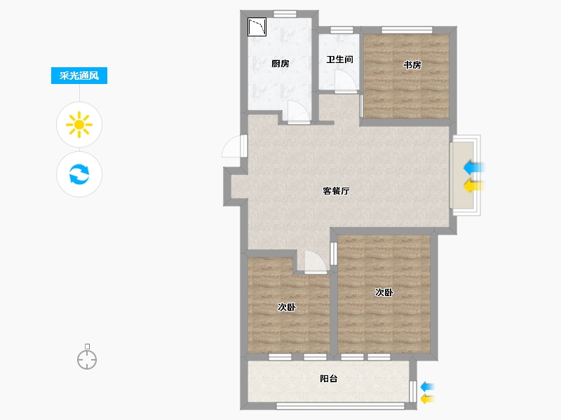 山东省-青岛市-青铁畅意城-79.21-户型库-采光通风