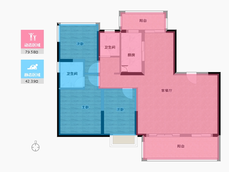 广东省-汕头市-润溪府-109.60-户型库-动静分区