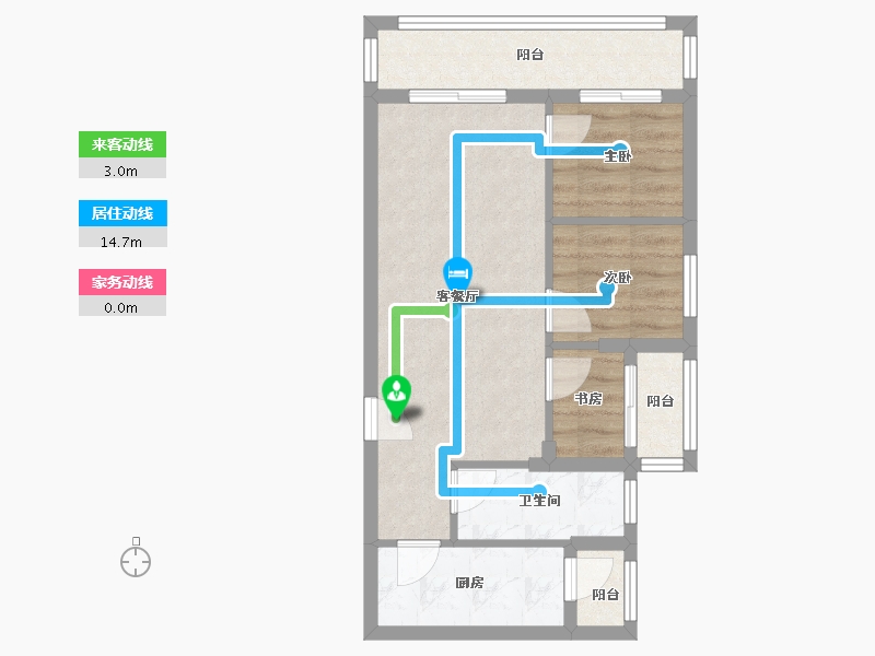 贵州省-贵阳市-幸福里-55.35-户型库-动静线