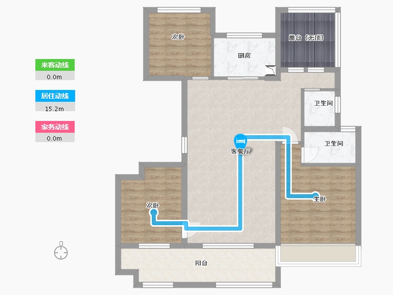 山东省-威海市-云星公园华府-97.60-户型库-动静线